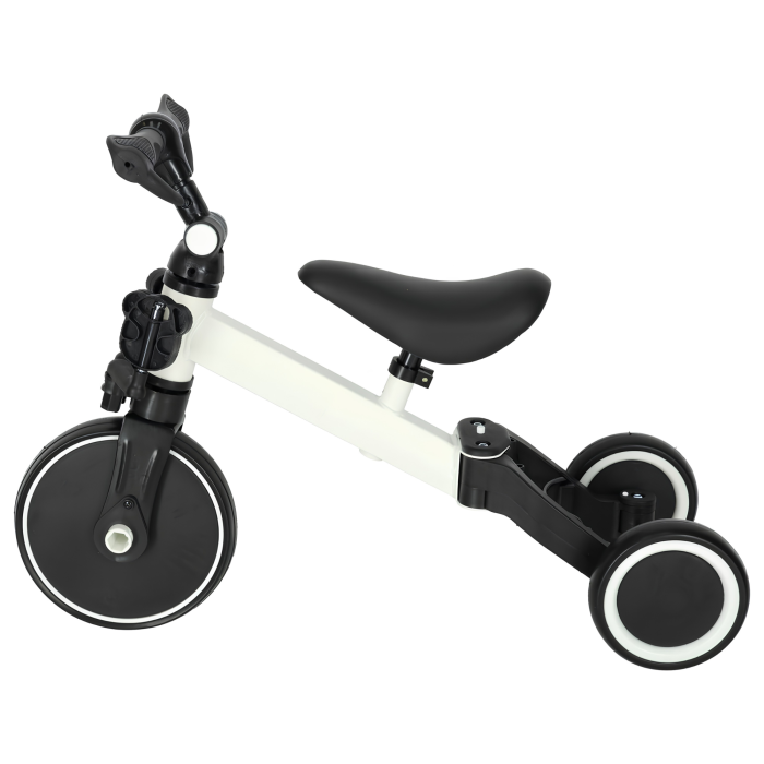 Tricicleta 3 in 1 pentru copii VarioShop®, mod bicicleta de echilibru, reglabila, cadru otel, roti spuma, 1.5-5 ani, sarcina maxima 30 kg, alb/negru [9]