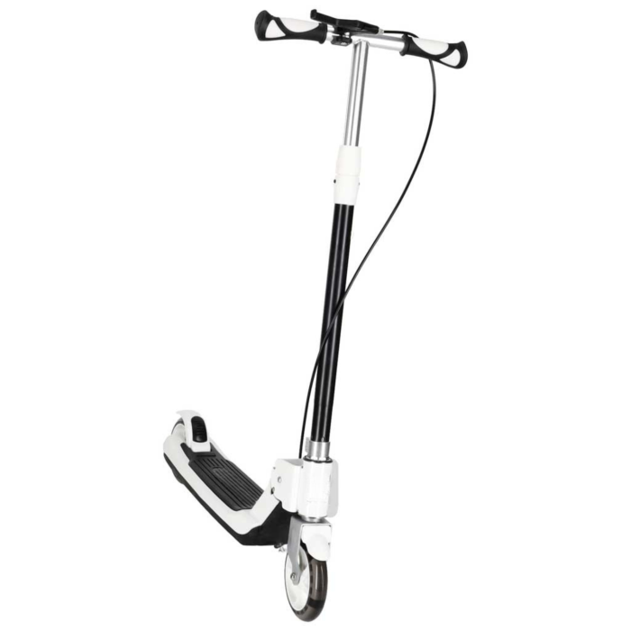 Trotineta pliabila VarioShop® pentru copii, roti LED, ghidon reglabil 81-94 cm, frana de mana si picior, max 100 kg, negru/alb [6]