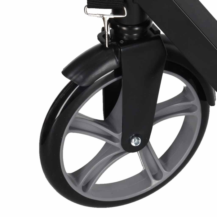 Trotineta pliabila VarioShop®, roti PU 200 mm, rulmenti ABEC-7, inaltime reglabila 77-95 cm, frana de picior, suporta 100 kg, aluminiu si otel [9]