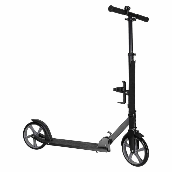Trotineta pliabila VarioShop®, roti PU 200 mm, rulmenti ABEC-7, inaltime reglabila 77-95 cm, frana de picior, suporta 100 kg, aluminiu si otel [5]