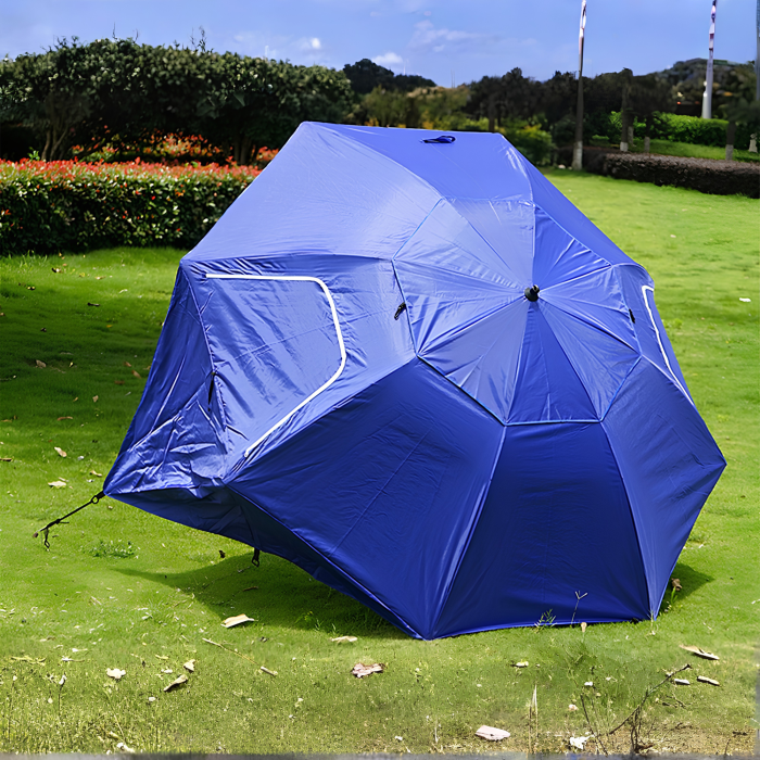 Umbrela de plaja 2 in 1 VarioShop®, cu protectie UV, paravan lateral si husa de transport [7]