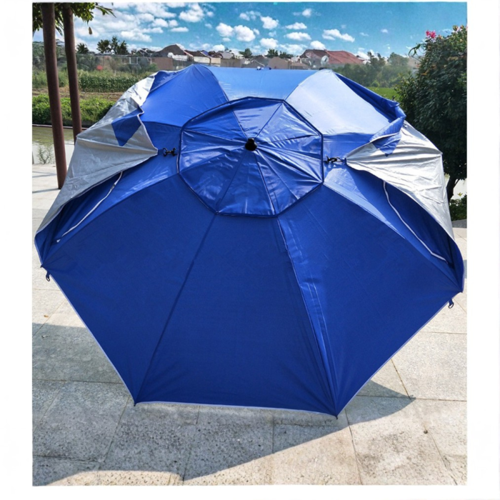 Umbrela de plaja 2 in 1 VarioShop®, cu protectie UV, paravan lateral si husa de transport [5]
