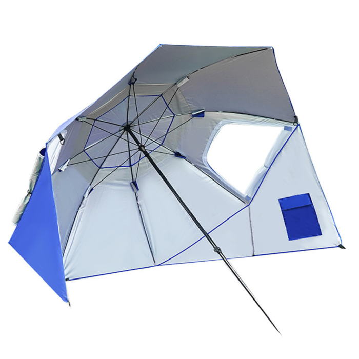 Umbrela de plaja 2 in 1 VarioShop®, cu protectie UV, paravan lateral si husa de transport [13]