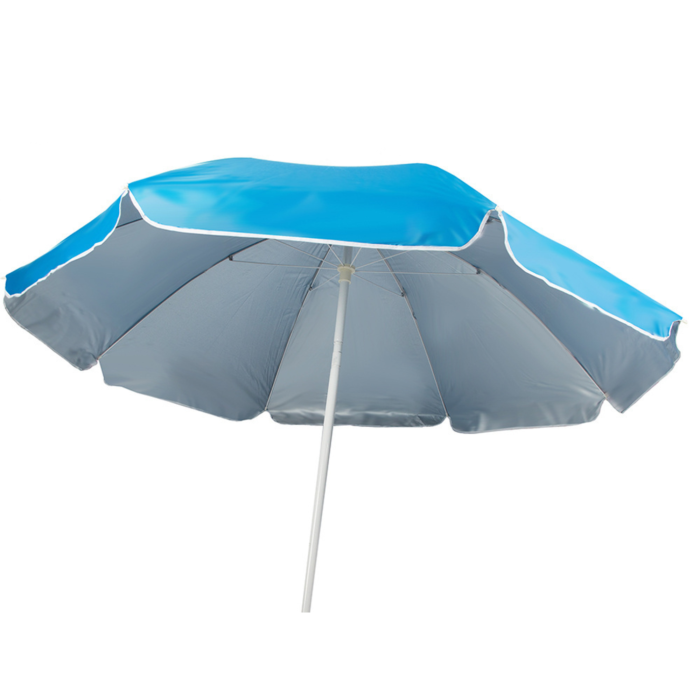 Umbrela de plaja VarioShop®, pentru gradina si terasa, filtru UV cu inaltime si inclinare reglabile, 210 cm, albastru [14]