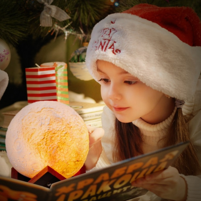 Umidificator cu lampa de veghe in forma de luna VarioShop®, lumina 3 culori, stand lemn, capacitate rezervor 880 ml, 3W, 15 dB, 16 x 13 cm [8]