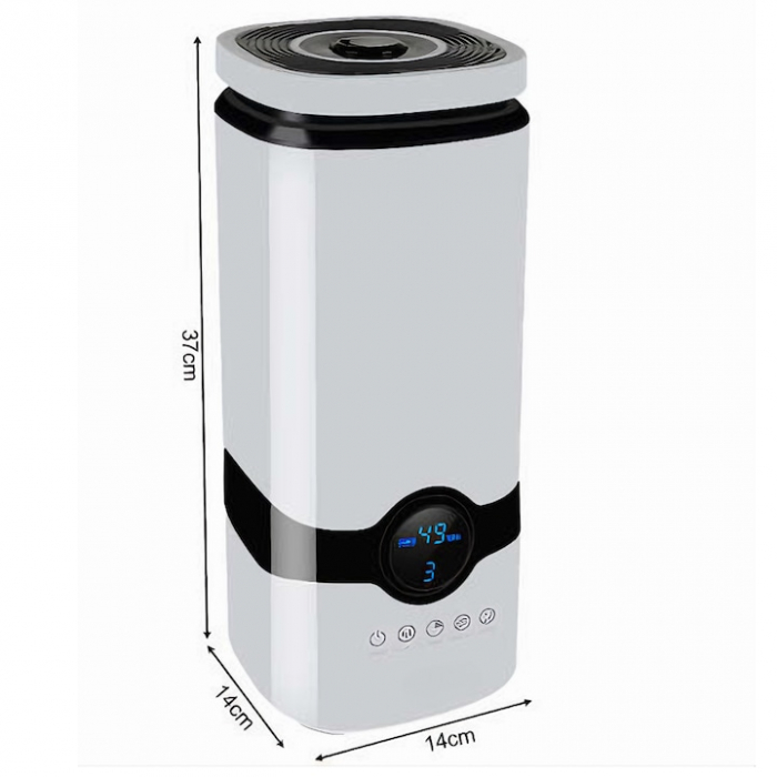 Umidificator de Aer Ultrasonic VarioShop®, Rezervor 4 L, 3 Uleiuri Esentiale Pure, Oprire Automata, Super Silentios, Aromaterapie, Telecomanda, Alb [13]