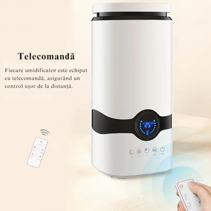 Umidificator de Aer Ultrasonic VarioShop®, Rezervor 4 L, 3 Uleiuri Esentiale Pure, Oprire Automata, Super Silentios, Aromaterapie, Telecomanda, Alb [14]