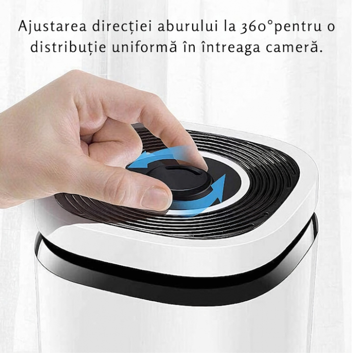 Umidificator de Aer Ultrasonic VarioShop®, Rezervor 4 L, 3 Uleiuri Esentiale Pure, Oprire Automata, Super Silentios, Aromaterapie, Telecomanda, Alb [3]