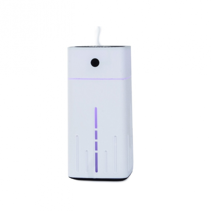 Umidificator de aer VarioShop®, cu iluminare de fundal, pentru birou, dormitor, camera copiilor, silentios, capacitate 1000 ml, alimentare cablu USB, 22x10x10 cm, Alb [10]