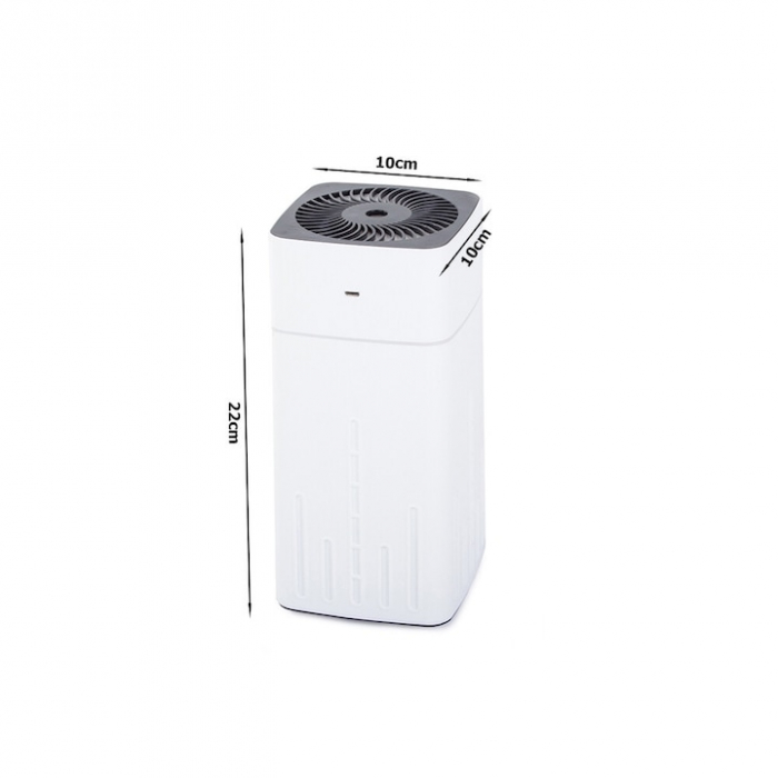 Umidificator de aer VarioShop®, cu iluminare de fundal, pentru birou, dormitor, camera copiilor, silentios, capacitate 1000 ml, alimentare cablu USB, 22x10x10 cm, Alb [13]