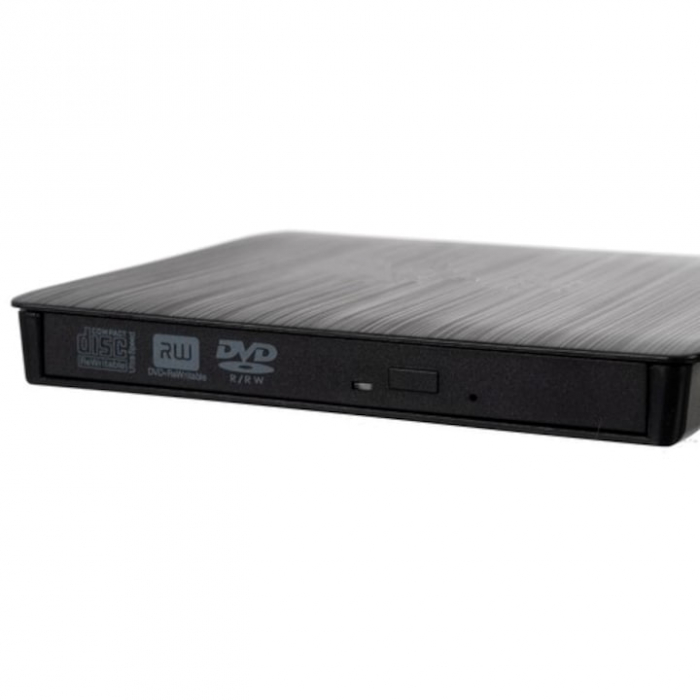 Unitate CD externa VarioShop®, USB 3.0, CD / VCD / DVD Burner Writer, Plug and Play,8X / 24X, Compatibil cu Windows/ Linux/ Mac OS, Negru [11]
