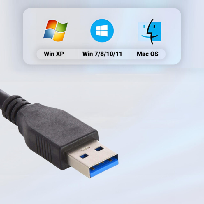 Unitate externa CD/DVD RW 5 in 1 VarioShop®, USB 3.0, USB-C, cititor carduri SD/TF, compatibil Windows, macOS, Linux, viteza scriere 24X, design compact si portabil, Negru [11]