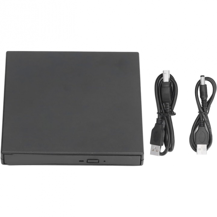 Unitate optica VarioShop® CD-R / DVD-RW / ROM RECORDER, Plug & Play, 24x CD, 8x DVD, USB 3.0, compatibil cu Windows, MacOS, Linux, Negru [14]