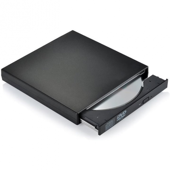Unitate optica VarioShop® CD-R / DVD-RW / ROM RECORDER, Plug & Play, 24x CD, 8x DVD, USB 3.0, compatibil cu Windows, MacOS, Linux, Negru [20]