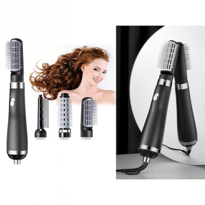 Uscator de Par 3 in 1 VarioShop®, Reglare in 3 Trepte, Uscare, Ondulare, Aranjare, Potrivit pentru Orice Tip de Par, Silentios, Incalzire Rapida, 230 V, Negru [2]