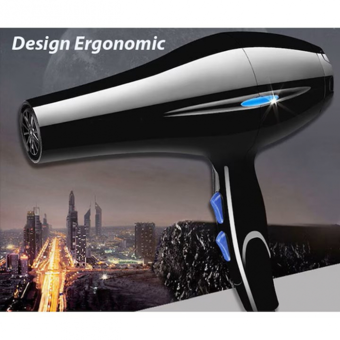 Uscator de Par Profesional VarioShop®, cu Ioni Termostatici, Difuzor, Concentrator, Reglare Temperatura 3 Trepte, Reglare Putere 2 Trepte, Cablu 125 m, Carlig Pentru Agatat, 1200W, 26 x 25 cm, Negru [12]