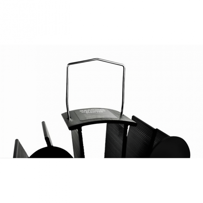 Ventilator mecanic pentru semineu VarioShop®, 5 pale, maner practic, porneste la 60°C, temperatura maxima de 345°C, aluminiu/ otel inoxidabil, 10.5 x 7.5 x 24 cm, negru [11]