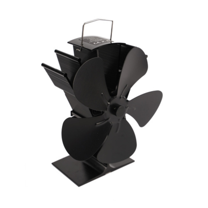 Ventilator termoelectric pentru semineu VarioShop®, cu 5 pale, functionare fara electricitate, circulatie rapida a aerului, portabil, 16.3x9.5x22 cm, negru [16]