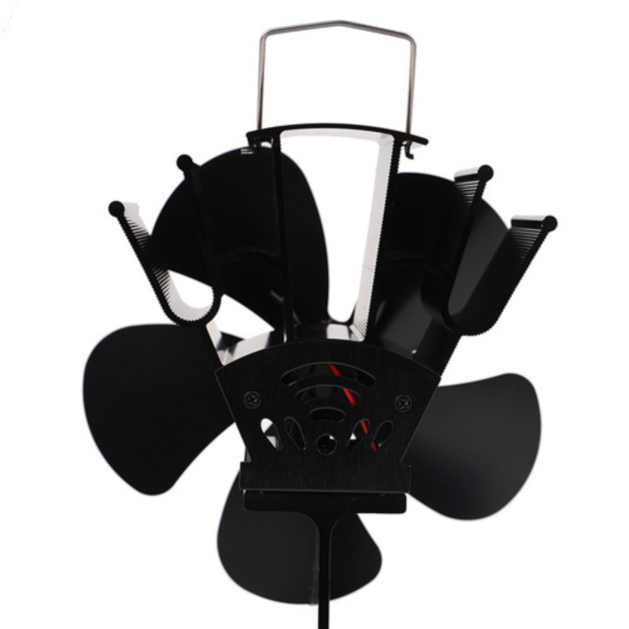 Ventilator termoelectric pentru semineu VarioShop®, cu 5 pale, functionare fara electricitate, circulatie rapida a aerului, portabil, 16.3x9.5x22 cm, negru [18]