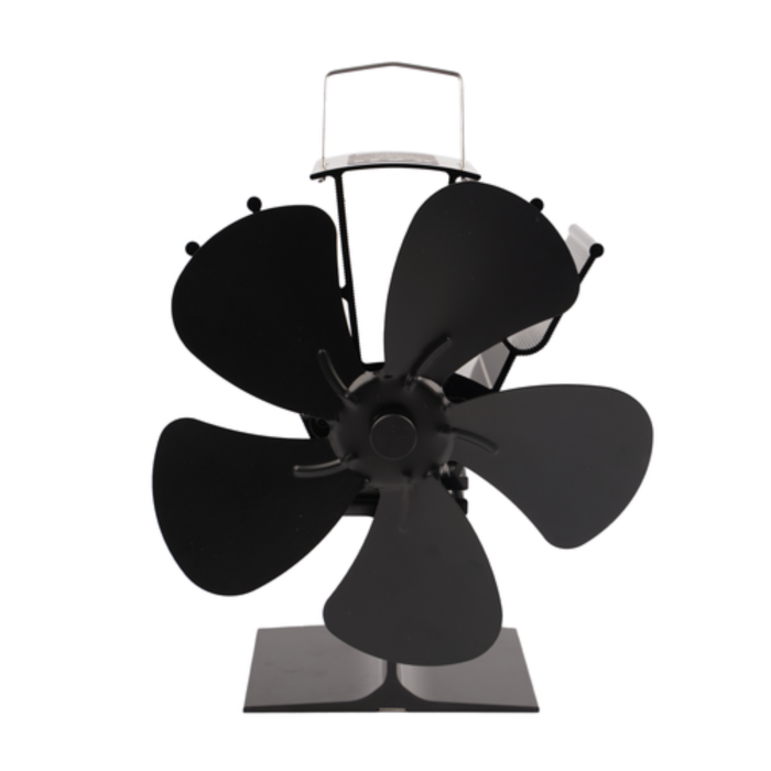 Ventilator termoelectric pentru semineu VarioShop®, cu 5 pale, functionare fara electricitate, circulatie rapida a aerului, portabil, 16.3x9.5x22 cm, negru [17]