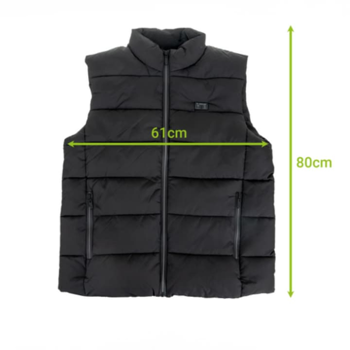 Vesta incalzita unisex XL cu 11 zone VarioShop®, USB, 3 niveluri temperatura, guler inalt, buzunar intern, rezistenta la vant, usor de spalat, design matlasat [8]