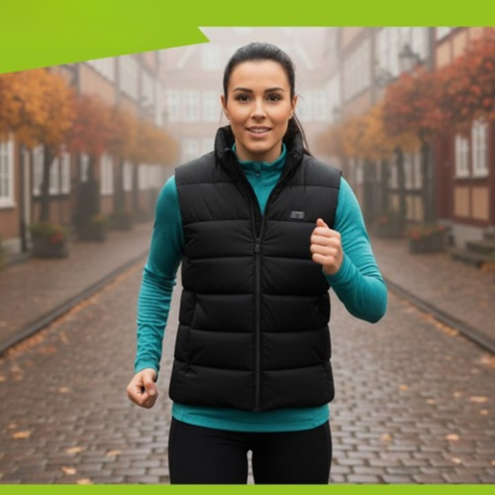 Vesta incalzita unisex XL cu 11 zone VarioShop®, USB, 3 niveluri temperatura, guler inalt, buzunar intern, rezistenta la vant, usor de spalat, design matlasat [4]