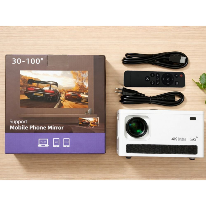 Videoproiector Portabil 4K VarioShop® X6, Android TV 11, WiFi Dual Band, Bluetooth, 100 inch, Mini Proiector Smart, HDMI, USB, Mirroring iOS/Android [8]