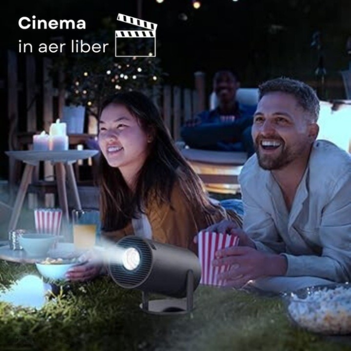 Videoproiector portabil Smart 4K VarioShop®, 1200 lumeni, Android TV 11, Wi-Fi, Bluetooth 5.0, autofocus, rotire 180°, HD, negru [4]