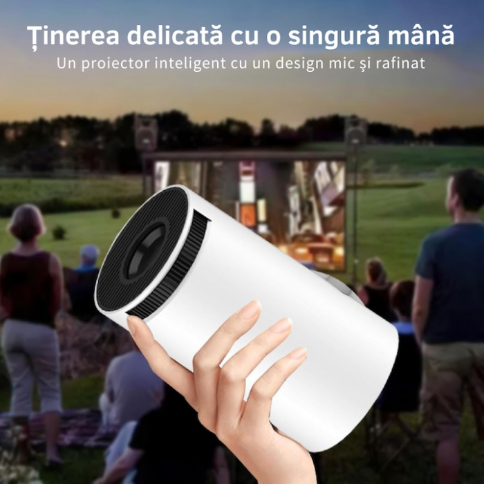 Videoproiector Portabil Smart 4K VarioShop®, 1200 lumeni, Wi-Fi 2.4/5G/BT4.1, Bluetooth 5.0, Sistem Operare Android TV 11.0, Rotire la 180°, Autofocus, Rezolutie 1280x720p HD, Quad Core, Interfata HDM [2]