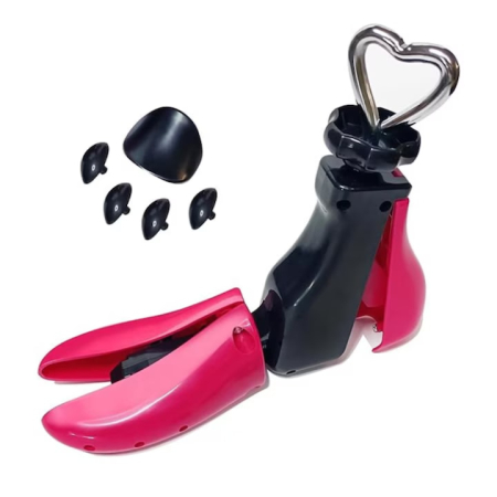 Ingrijire incaltaminte si accesorii - 1 Calapod Reglabil VarioShop®, 4 Directii San/Calapod, Intretinere si Protectie Pantofi, Adidasi si Ghete, Dimensiuni Ajustabile 36–41, Material Durabil Roz/Negru