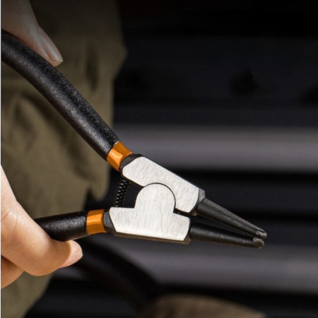 Set 4 clesti inelari VarioShop®, interior si exterior, varfuri drepte si indoite, otel, manere antiderapante, ideal pentru mecanica, atelier si reparatii auto [2]