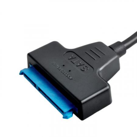 Adaptor USB 3.0 la SATA VarioShop®, Pentru HDD/SSD, Plug and play, Compatibil cu Window/MacBook/Linux, Port de alimentare independent, 32 cm, Negru [9]