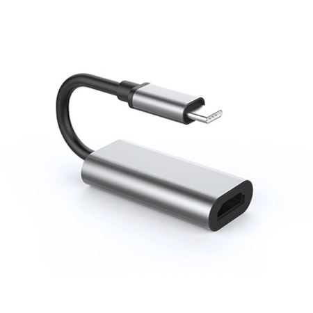 Accesorii monitoare - Adaptor USB-C la HDMI VarioShop®, tehnologie Plug and Play, 4K 60Hz, 1000 Mbps, unidirectional, compatibil televizoare, proiectoare, monitoare, Gri/Negru