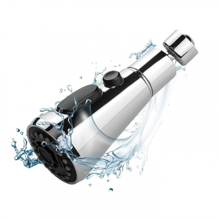 Aerator robinet pivotant VarioShop®, Universal, 3 Moduri de Pulverizare, Filet G1/2, Rotire 360°, Economisirea Apei, Flexibil, Instalare Usoara, Argintiu [12]
