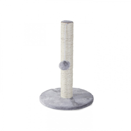 Ansamblu de joaca si zgariat pentru pisici VarioShop®, minge din plus, baza moale, constructie stabila, design compact, 43 x 30 cm, Bej/Gri [1]