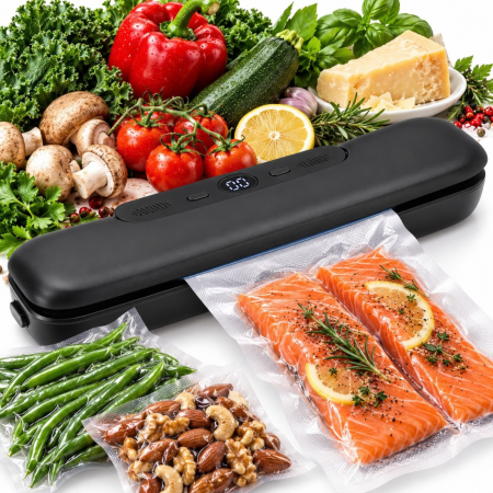 Aparate de vidat - Aparat de vidat alimente VarioShop®, pentru ambalare si sigilare automata, afisaj LCD, latime de sigilare 28 cm, metal si plastic, negru