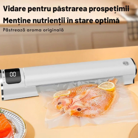 Aparat de vidat VarioShop, 300W, putere de aspirare 60kPa, cu 10 pungi, alb, 39, 5x7, 6x5cm [2]