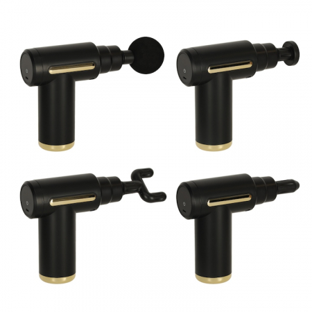 Aparat Pentru Masaj Profesional VarioShop, tip pistol, cu 4 capete interschimbabile, 6 trepte de viteza, ideal pentru gat, spate, brate, picioare, anti-celulita, relaxare si tonifiere musculara, bater [18]