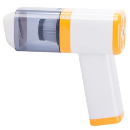 Aspirator auto fara fir VarioShop®, putere mare de aspirare 120W, baterie reincarcabila, portabil, ideal pentru masina si acasa, 15 x 16 x 4 cm, Alb