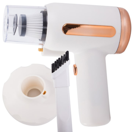 Auto & Moto - Aspirator manual antiacarieni VarioShop®, cu lumina UV si filtru HEPA, fara sac, reincarcabil, portabil, 120W, Alb