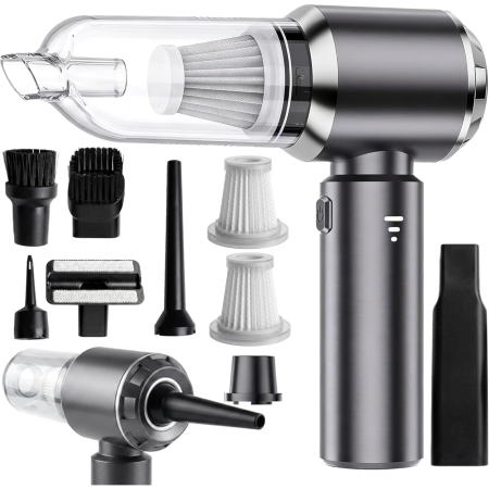 Aspiratoare auto - Aspirator portabil fara fir VarioShop®, 3 in 1, aspirare si suflare, 5500 Pa, acumulator 2000 mAh, filtru HEPA, incarcare USB