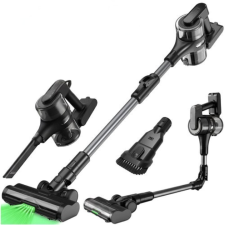 Electrocasnice & Climatizare - Aspirator Vertical Fara Fir VarioShop®, 400W, Motor BLDC, Autonomie Extinsa 52 de Minute, Putere Reglabila 10/20/35 kPa, Perie Mare cu LED, Tub Pliabil din Aluminiu, Filtru HEPA Lavabil