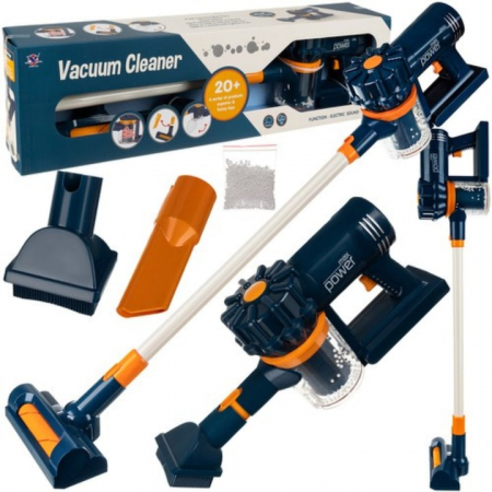 Jucarii interactive copii - Aspirator Vertical pentru Copii VarioShop®, 3 Accesorii Interschimbabile, Sunet de Aspirare, Alimentare Baterii, Invatare prin Joaca, 3+, Multicolor