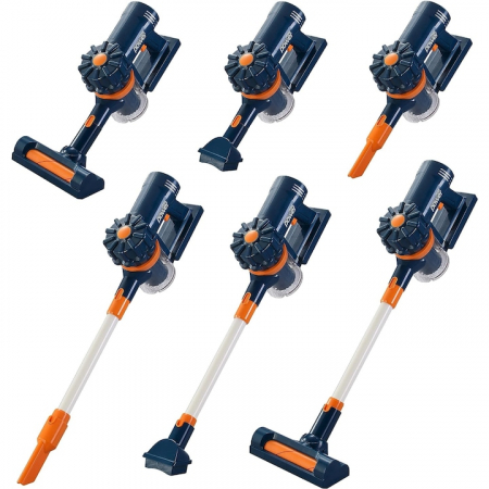 Aspirator Vertical pentru Copii VarioShop®, 3 Accesorii Interschimbabile, Sunet de Aspirare, Alimentare Baterii, Invatare prin Joaca, 3+, Multicolor [12]