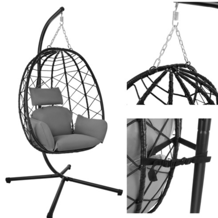 Balansoare si Hamace - Balansoar scaun suspendat 185 cm VarioShop®, confortabil și rezistent pentru grădină și terasă