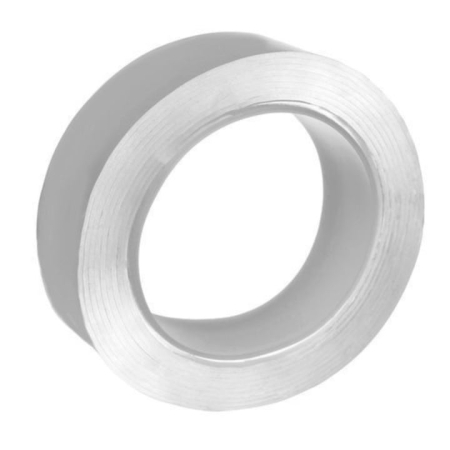 Banda dublu adeziva VarioShop®, rezistenta la apa, reutilizabila, pentru diverse suprafete, latime 3 cm, lungime 3 m, Transparent