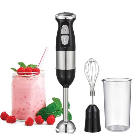 Electrocasnice mici bucatarie - Blender vertical 4 in 1 VarioShop®, 500W, mixer multifunctional cu tocator, tel si cana 600 ml, lame inox, 2 viteze, design compact pentru bucatarie