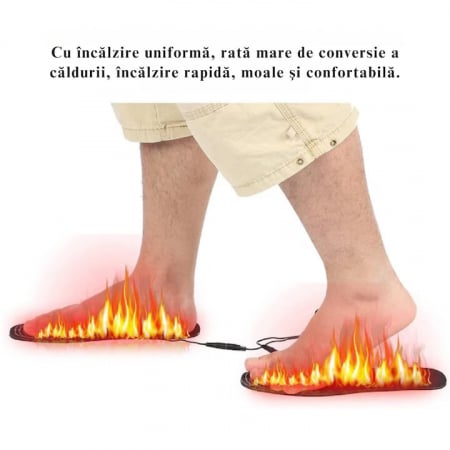Branturi incalzite pentru incaltaminte VarioShop®, Impermeabile, Confortabile, Rezistente, Temperatura Incalzire max. 55°C, Alimentare prin USB, Marimea 41 - 46, Negru [2]