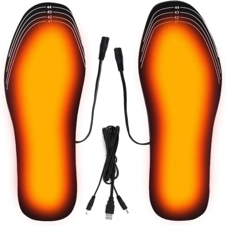Incalzitoare corporale - Branturi incalzite pentru incaltaminte VarioShop®, Impermeabile, Confortabile, Rezistente, Temperatura Incalzire max. 55°C, Alimentare prin USB, Marimea 41 - 46, Negru