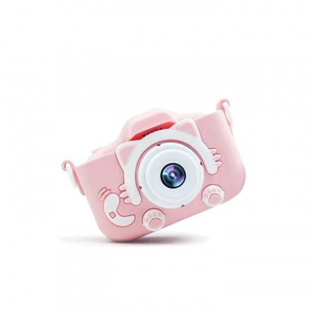 Laptopuri, tablete si gadget-uri copii - Camera foto pentru copii VarioShop®, Video, Jocuri, Muzica, 32GB SD card 1080P HD, 2.0 inch, 600 mAh, Husa Protectie Silicon, 3 ani+, Roz
